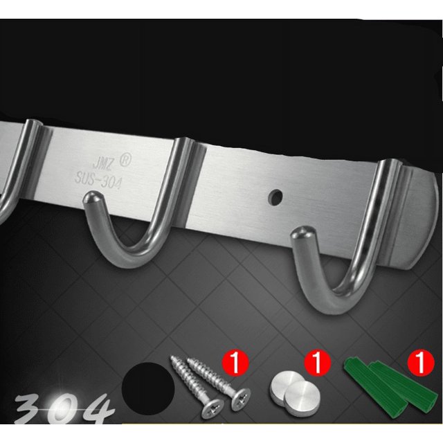 Gancho para puerta, 2 piezas Perchero con gancho de pared Perchero, Perchero con gancho de acero inoxidable, Perchero con gancho de pared para gabinete de cocina Baño Adepaton YQ-1957