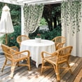 thumbnail image 4 of Outdoor Curtains for Patio Waterproof, Green Eucalyptus Leaves Outdoor Privacy Panels Grommet, Summer Botanical Weeping Rustic Blackout Outside Curtains for Porch/Cabana 54"x108", 2 Panels, 4 of 8
