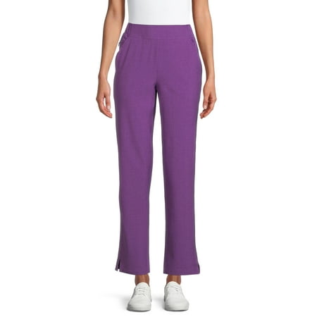

ClimateRight by Cuddl Duds Women s Stretch Woven Scrub Flat Front Pants