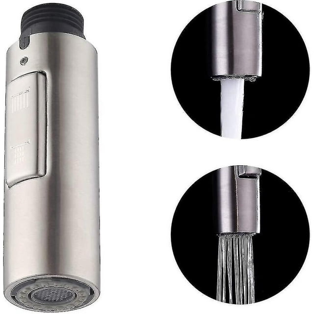 Replacement Kitchen Faucet Ends Hand Shower Universal G1 / 2 Removable Faucet Head Stainless Steel Sus304 Brushed, Pfs200-bs