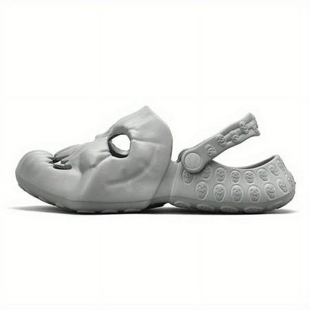 

Men s Skull EVA Comfortable Cloud Clogs Out Non-Slip Platform Garden Shoes Summer Quick Drying Sandals