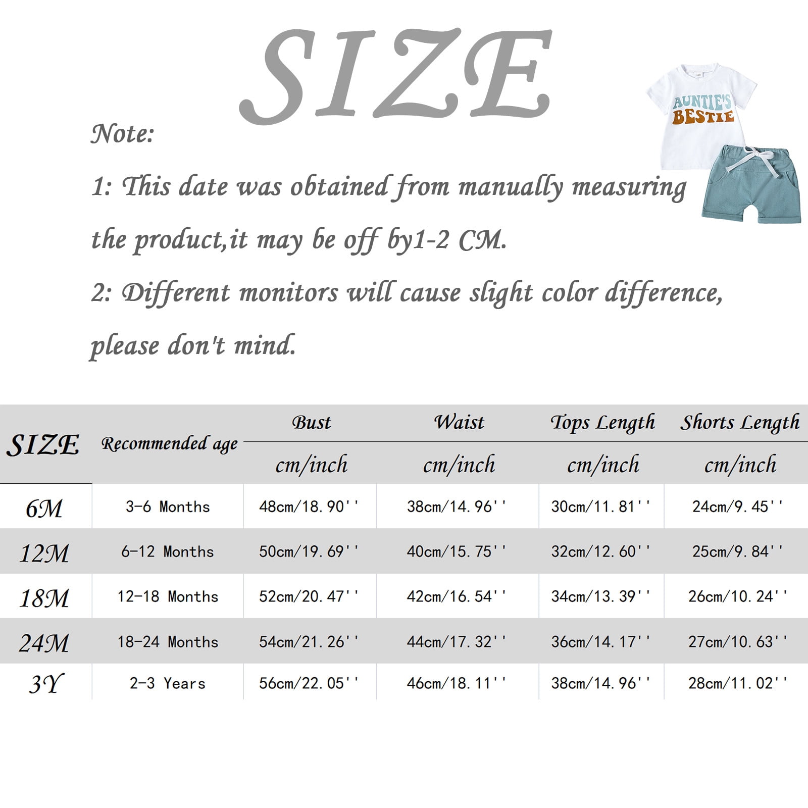 QHFBli Baby Boy Clothes Summer Short Sleeve T-Shirt Tops Solid Color Shorts 3 6 9 12 18 24 Months Boy Casual Outfits 12-18 Months