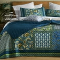 thumbnail image 5 of CHARRYARN King Size Quilt Set - Comforter Set Blue Bedding Sets, Soft Coverlet Patchwork Reversible Lightweight Bedspread with 2 Pillow Shams, (104"x90", 3 Pieces), 5 of 6