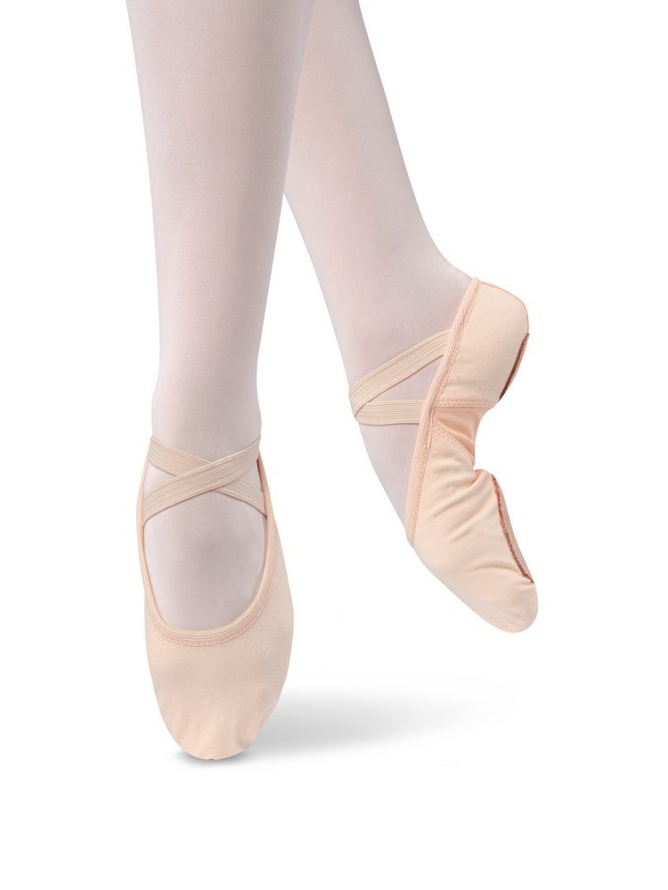 Wide fit Pink &  Black Leather Ballet Shoes By Tappers & Pointers Dancewear   C 
