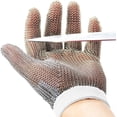 thumbnail image 1 of HAHDAXIA Gant en Cotte de Mailles, Gant Résistant aux Coupures de Qualité Alimentaire, Gant en Maille Métallique en Acier Inoxydable Gant de Coupe Couteau pour Boucher, Mandoline de Cuisine pour Écailler les Huîtres Chef Tranchage Filet de Poisson (Petit), 1 of 7