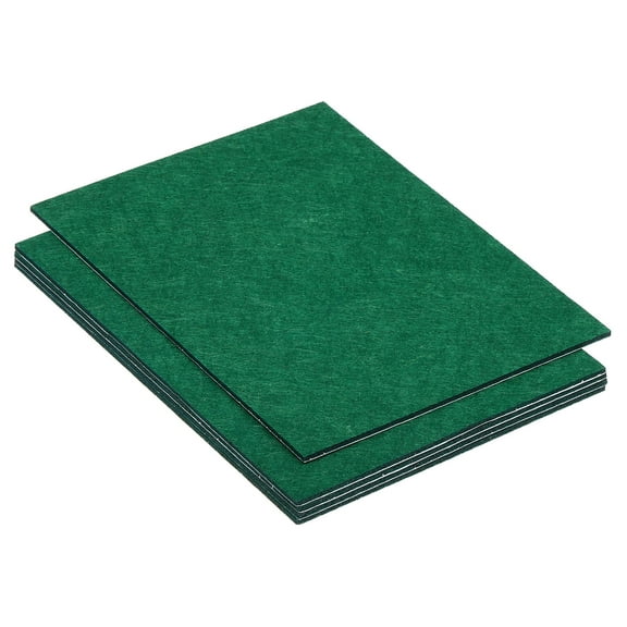 Uxcell 8x6 Inch Lamp Base Felt, 5Pack 2mm Thickness Rectangle Soft Adhesive Non-slip Backed Felt Dark Green