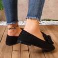 thumbnail image 6 of SuTry Women's Round Toe Flats Bow Decor Slip On Soft Sole Comfortable Casual Walking Shoes(42), 6 of 9