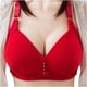 thumbnail image 2 of Gibobby Brasier mujer Ropa interior a rayas de una pieza para mujer Sujetador de alambre gratis Ropa interior Íntima(Rojo,G), 2 of 4