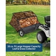thumbnail image 6 of Senfot 50 Inch Black Steel Lawn Sweeper Leaf Collector Sturdy Steel Construction Large Capacity Collection Bag for Yard Grass Leaves Pine Needle Waste Pickup, 6 of 7
