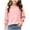 H#05-Pink, variant on OYXSER Girls Casual 3/4 Sleeve Top with Ruffle Cuffs Soft Knit for School & Outings, Black 13-14Y