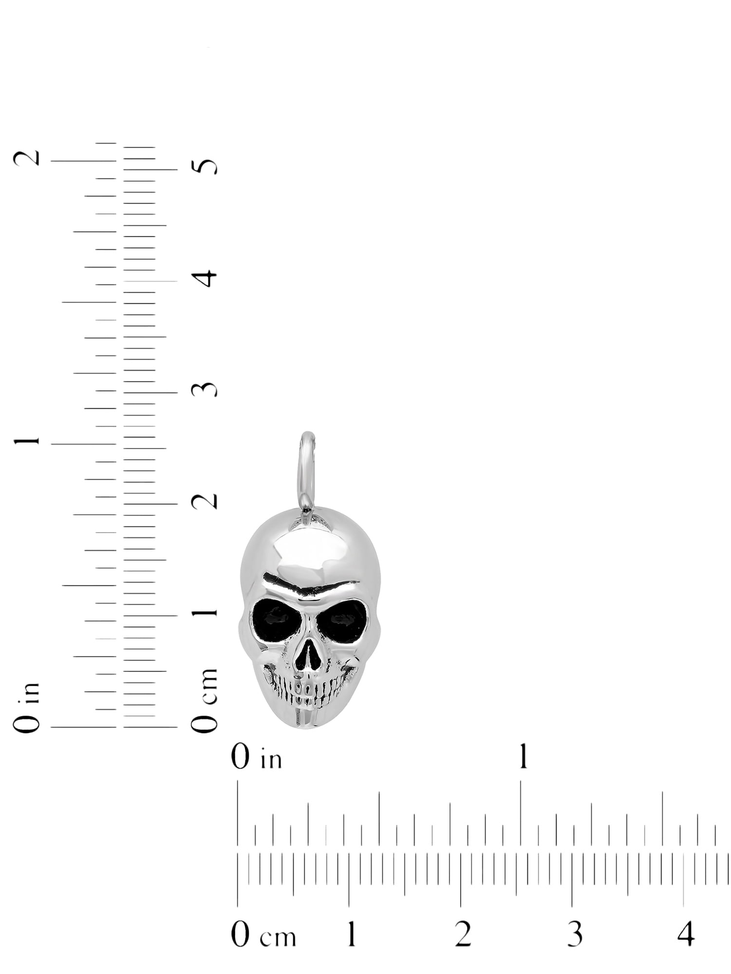 Mens Stainless Steel Human Skull Pendant Necklace Chain