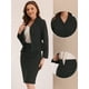 thumbnail image 2 of Conjunto de traje de negocios de 2 piezas Allegra K Peplum Blazer falda lápiz Negro L, 2 of 6