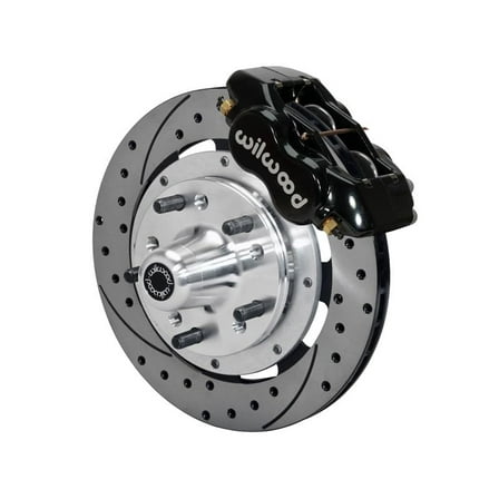 Wilwood 140-12021-D Dynalite Pro Series 11" Front Big Brake Kit With Drilled Rotors & Black Calipers, Compatible with 1965-1968 Chevrolet Bel Air, Biscayne, Impala & 1966-1968 Chevrolet Caprice