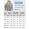 thumbnail image 6 of FEOYA Sherpa Lined Hoodies for Men Heavyweight Fleece Jackets Thermal Thick Coat Softshell Outwear Warm winter Sweatshirt with Pockets 2XL Gray, 6 of 6