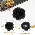 thumbnail image 3 of Silk Satin Flower Brooch Pin, Large Peony Floral Lapel Pin, 3 of 5