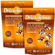 Drizzilicious Mini Rice Cakes, S'mores Flavored Rice Cake Gluten Free Snacks, Rice Crisps 2-Pack