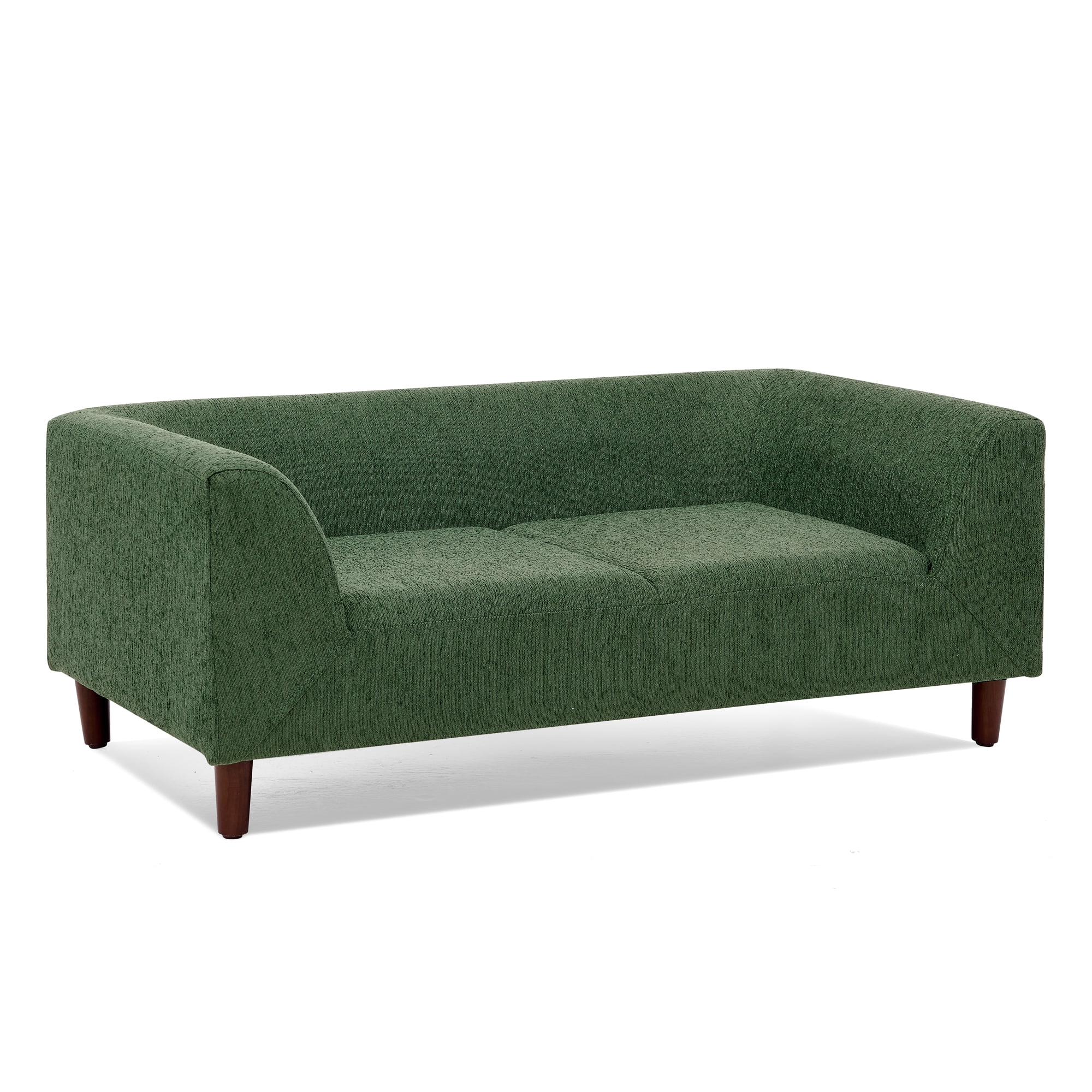 YIYADO Olive Green Modern Rectangular Pet Sofa with Backrest & Armrests, Soft Comfortable Dog Couch for Small & Medium Dogs, Sturdy Pet Furniture with Short Legs