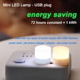 thumbnail image 3 of Mini lámpara de enchufe USB súper brillante, luz de libro de protección ocular, carga de energía móvil, luz nocturna LED pequeña, 5V, 1W, 12 piezas, 3 of 4