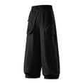 thumbnail image 5 of Athletic Pants for Womens Solid Color Drawstring Elastic Waist Drying Hiking Pants with Pockets XL, 5 of 6