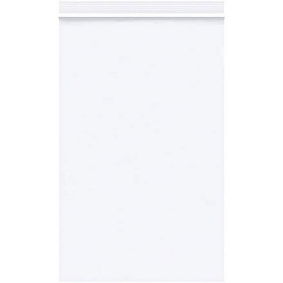 5 x 8" White Reclosable Poly Bag 2 Mil Lock Seal Zip Plastic Baggies 1000/Pack