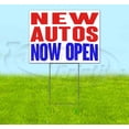 thumbnail image 1 of New Autos Now Open (18" x 24") Yard Sign, Includes Metal Step Stake, 1 of 6