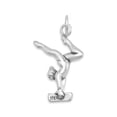 thumbnail image 1 of .925 Sterling Silver Oxidized 3D Gymnast Charm, 1 of 1
