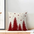 thumbnail image 3 of Christmas Pillow Covers 16x16 Inch Set of 2 White Red Christmas Tree Snowflakes Decor Throw Pillows Winter Xmas Holiday Outdoor Cushion Cases for Couch Bed Decorations, 3 of 6