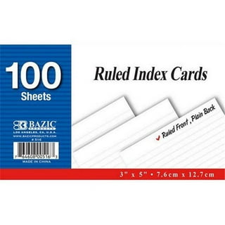 Emraw 300 Sheets White Index Cards - Durable Ruled Index Cards, Note Cards  Perfectly Sized for Writing Notes, Large Index Cards for School, Home and  Office Ruled Index Cards & Note Card