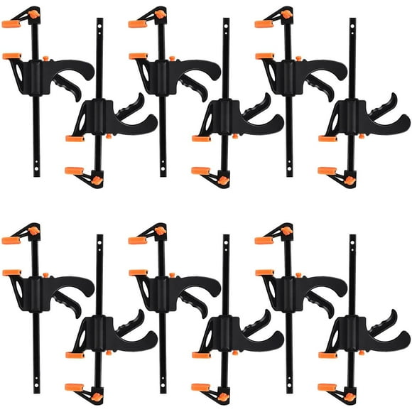 10 Pieces One Hand Clamps, Ratchet Table Clamp, Quick Release Ratchet Quick Release Clamp, Wood Clamp Bar Clamp, Plastic Clamp