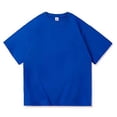 thumbnail image 4 of HAOTAGS Mens T-Shirt Casual Breathable Cotton Basic Short Sleeve Tee Tops Blue Size 5XL, 4 of 6