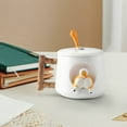 thumbnail image 4 of 3D Shiba Inu Tail Ceramic Mug 420ml, Woodgrain Handle with Claw Spoon for Coffee Tea & Home Decor, 4 of 4