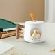 thumbnail image 4 of Taza de Cerámica Personalizada con Diseño de Perro Shiba y Tapa y Cuchara | Taza de Café o Té de 420ml | Asa de Madera | Fácil Limpieza | Regalo Divertido de Animal | Taza para Bebidas Calientes del, 4 of 4