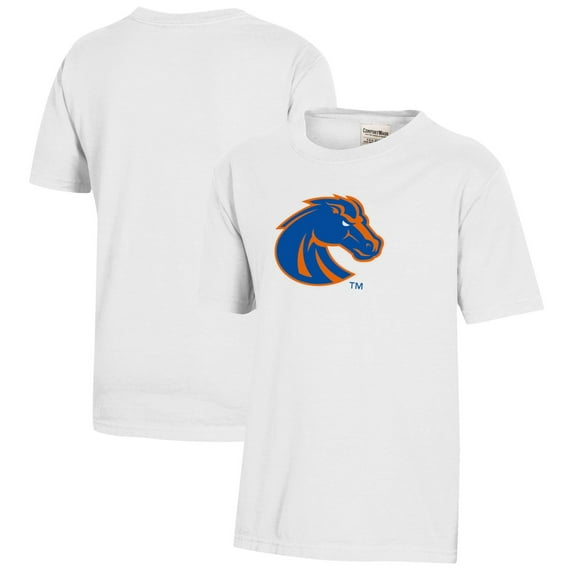 Youth  White Boise State Broncos Logo Comfort Wash T-Shirt