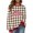 Brown, variant on Merry Christmas Sweatshirts for Women Teen Girls Plaid Print Cotton Fleece Sweater Tops Soft Warm Festive Clothes (L, Khaki)