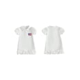 thumbnail image 2 of BemeyourBBs Toddler Baby Girl 4th of July Dress Outfits Patriot American Flag Patch Embroidered Ruffled Trim A Line Button Collared Puff Short Sleeve Summer Dress Little Girl Independent Day Dresses, 2 of 9