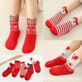 thumbnail image 2 of Akiihool Girls Sock Girls Socks for Kids Ankle Fashion Liner Socks (Red,3-5 Years), 2 of 3