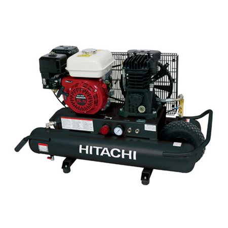 Hitachi EC2510E 8 Gallon 5.5 HP Oil-Lubricated Gas Horizontal Air Compressor (Open Box)