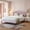 Pink, variant on Queen Size Bed Frame with Seashell Headboard, Velvet-Like Upholstered Platform Bed with Wood Slat Support, No Box Spring Needed, Pink