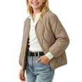 thumbnail image 5 of KyCheLot Boys Girls Button Jacket Crew Neck Solid Color Long Sleeve Clothes Kids Lightweight Travel Winter Coats, 5 of 6