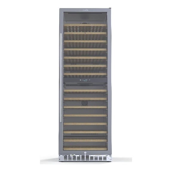 23 in. Dual Zone, Full Glass Door, Wine Cooler Refrigerator, Freestanding or Built-In Unit, 15.1 cu ft. KM-CW155DZ-SS