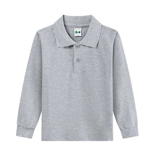 DXOUPM Boys Long Sleeve Shirts Fashionable and Versatile Lapel Button Down Top Tees Going Out