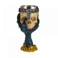 thumbnail image 1 of Copa decorativa de acero inoxidable con forma de calavera 3D para vino, cerveza, bar, pub, copa gótica azul, 1 of 5