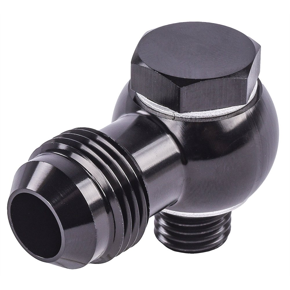 JEGS 100710 AN Banjo to Metric Bolt Adapter Fitting Black Anodized