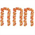 thumbnail image 1 of Guirnalda de otoño con luces de calabaza, decoración de Halloween para el hogar, luces de calabaza 3D con hojas y pilas., 1 of 8