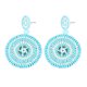 thumbnail image 1 of 1 par de pendientes de cuentas de semillas, estilo étnico retro, ligeros, artesanales, circulares, que no destiñen, pendientes colgantes con cuentas para niñas y mujeres, azul, colorido, 1 of 8