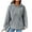 Gray#3, variant on 50% Off Clear! Viikei Zip Up Hoodies for Women Sweatshirt for Women Fashion Women's Casual Long Sleeve Round Neck Ladies Sweatshirts Tops Blouse Plain Hoodie