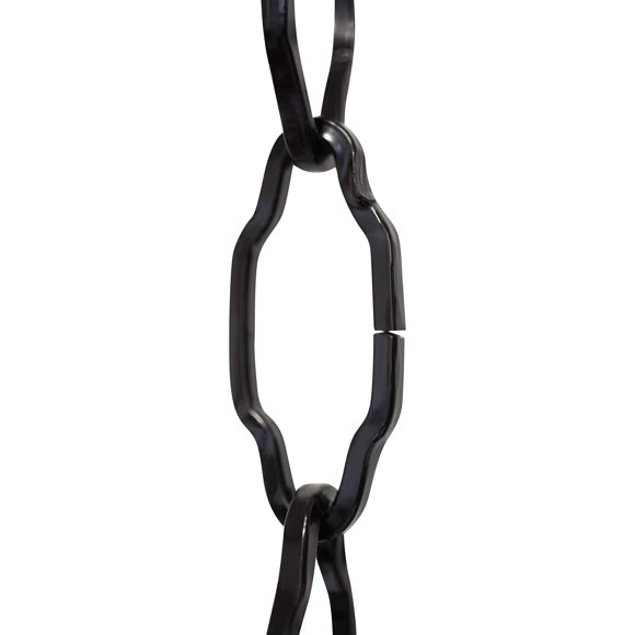 RCH Hardware CH-S57-33-BLK-10 |9 Gauge Decorative Solid Steel Motif Link Fixture Chain | 10 Foot Increments |Black Finish