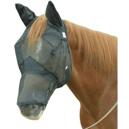 Cashel Quiet Ride Horse Fly Mask Long Nose Ears Arab Small Black
