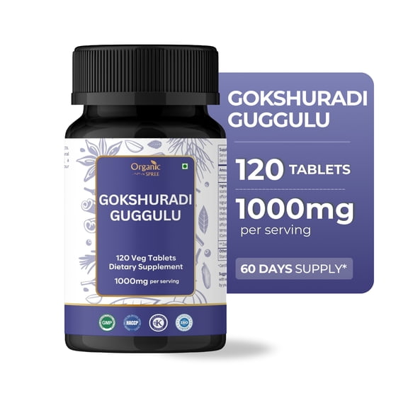 ORGANIC SPREE Gokshuradi Guggulu 120 Tablets - Ayurvedic Formulation - Certified and Vegetarian