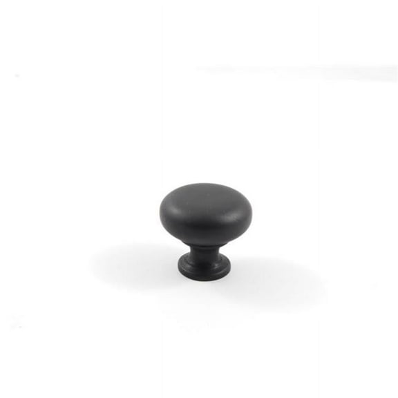 Residential Essentials 10206BK Mushroom Cabinet Knob- Black